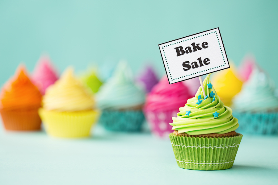 cupcakes for sale at a bake sale