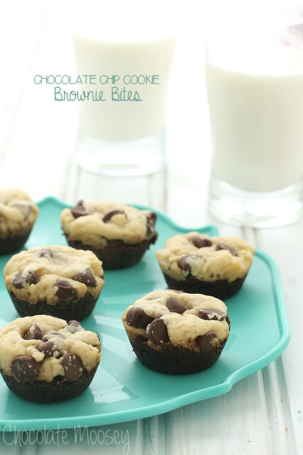 Chocolate Chip Brownie Bites from Chocolate Moosey
