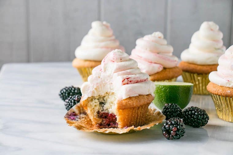 Blackberry Lime Cupcakes from My Kitchen Love